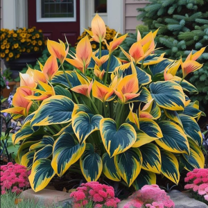 Хоста Флейм Данс купить по цене от 650р. в интернет-магазине «Посадика» с доставкой почтой в в Самаре и по всей России – [изображение №1].